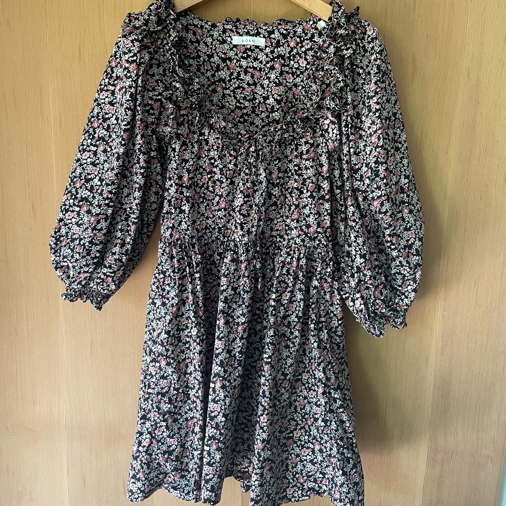 Doen Floral Puff Sleeve Dress, Size S